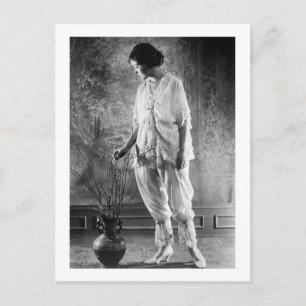 Söt Woman, 1920:s Outfit Vykort