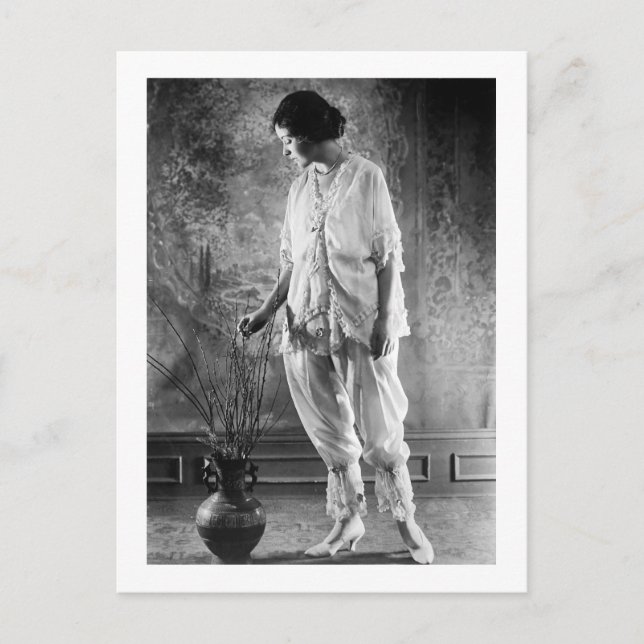 Söt Woman, 1920:s Outfit Vykort (Framsida)