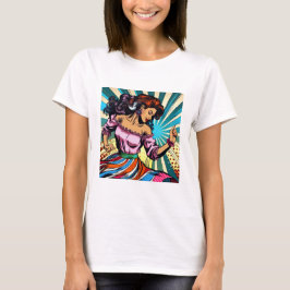 Söt Woman Dancing Salsa Pop Art T Shirt