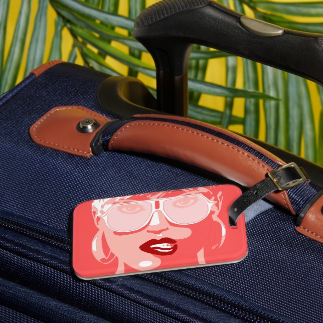 Söt Woman med Red Läppar Bagagebricka (Framsida Insitu 3)