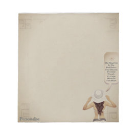 Söt Woman Motivational Quote ScrapbookPaper Anteckningsblock