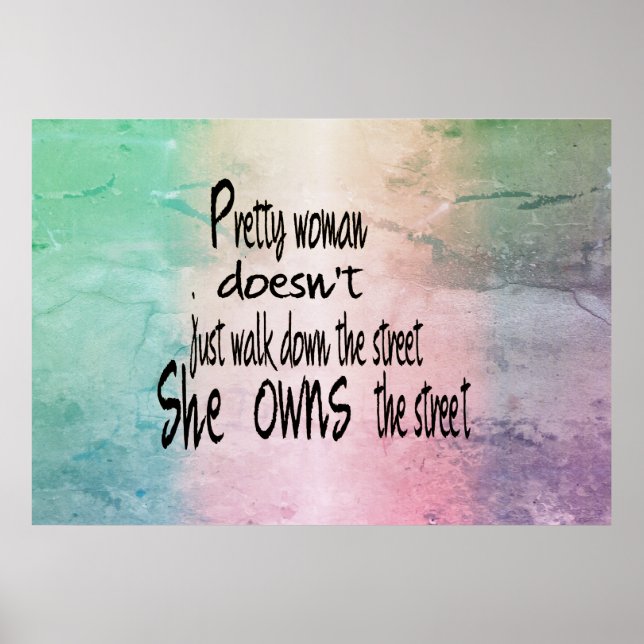 Söt Woman Poster citattecken (Framsidan)