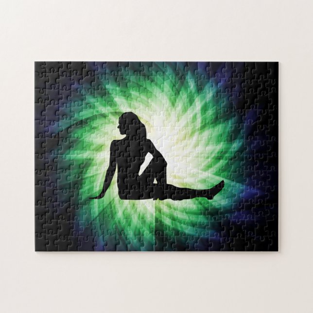 Söt Woman Silhouette Pussel (Horisontell)