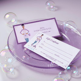 Söt Woman Städning Services Gift-certifikat