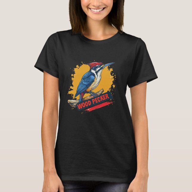 Söt Woodpecker Bird Costume for Man and Woman T Shirt (Framsida)