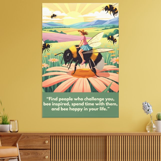 Söt, WPA-motiverande Citat Canvastryck (Insitu (Vardagsrum))