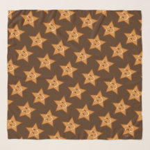 söt XmaS-gingbärsstjärnmönster-brun
