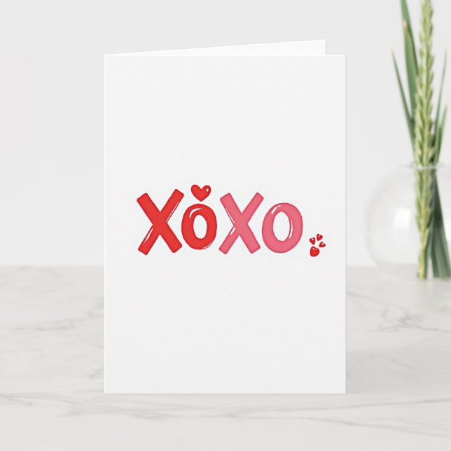 Söt Xoxo Glänsande Julkortskort Kort (Framsida)