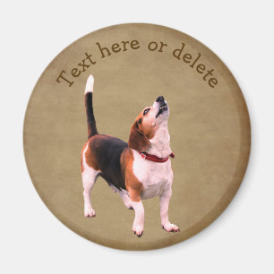 Söt ylande beagle personlig magnet