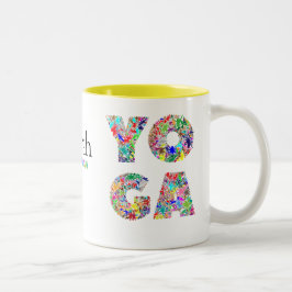 Söt Yoga Gift Mugg med eget namn Kaffe Kopp