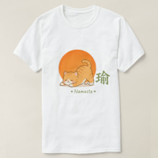 Söt yogakatt – Kawaii Cat Namaste japansk yoga A T Shirt