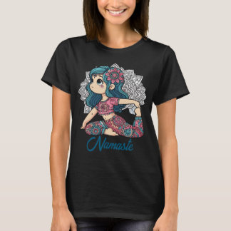 söt yogatjej t-shirt