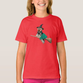 Söt Yorkie Halloween barn- T Shirt