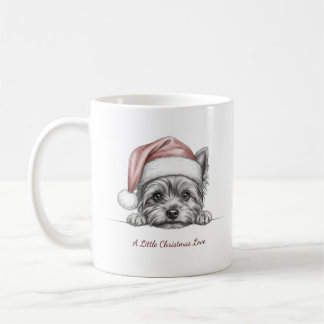 Söt Yorkie julmugg | Lite jul kärlek Kaffemugg