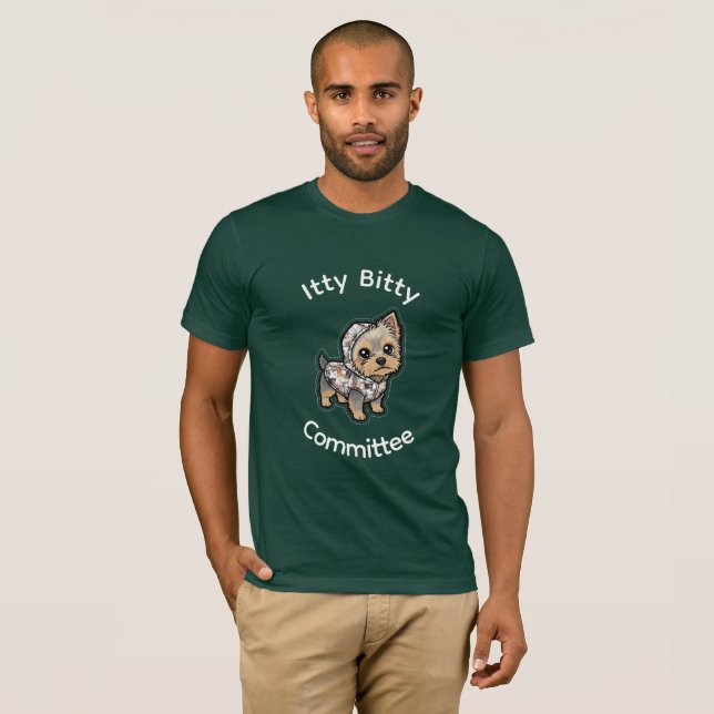 Söt yorkie kortärmad t-shirt (Hel framsida)