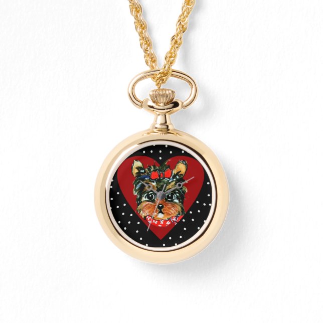 Söt Yorkie Poo  Armbandsur (Framsida)
