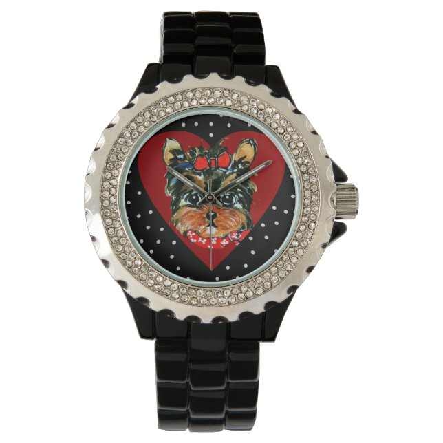 Söt Yorkie Poo  Armbandsur (Framsida)