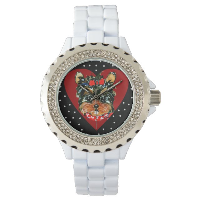 Söt Yorkie Poo  Armbandsur (Framsida)