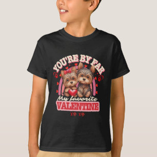 Söt Yorkshire-kärlek på Alla hjärtans dag Retro Yo T Shirt
