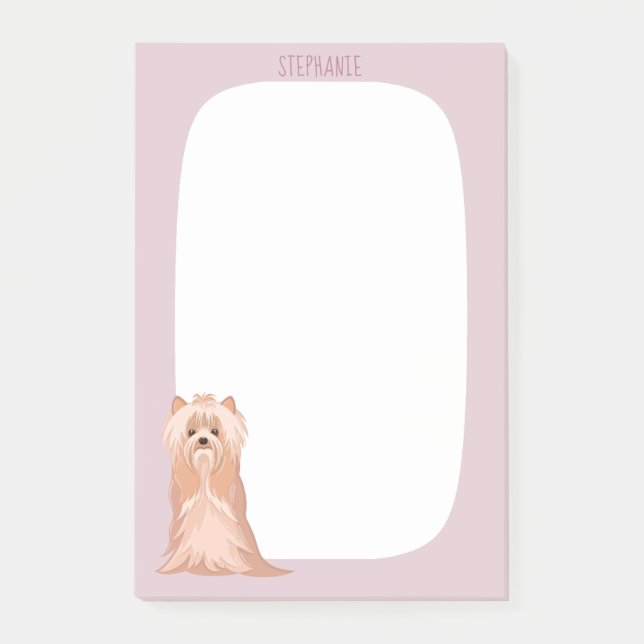 Söt Yorkshire Terrier födelsedag Post-it Block (Framsida)