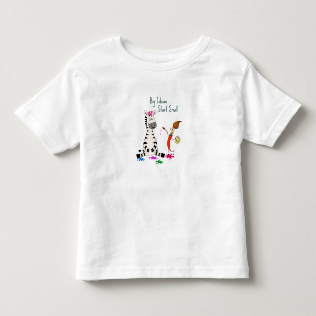 Söt Zebra Förskolebarn T Shirt (Framsida)