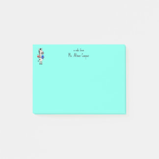 Söt Zebra-lärare  Post-it Block