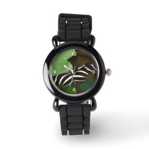 Söt Zebra Longwing Butterfly Glitter Watch Armbandsur