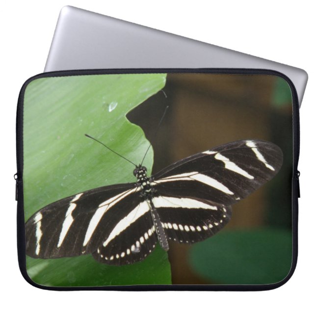 Söt Zebra Longwing Butterfly Laptop sleeve (Framsidan)