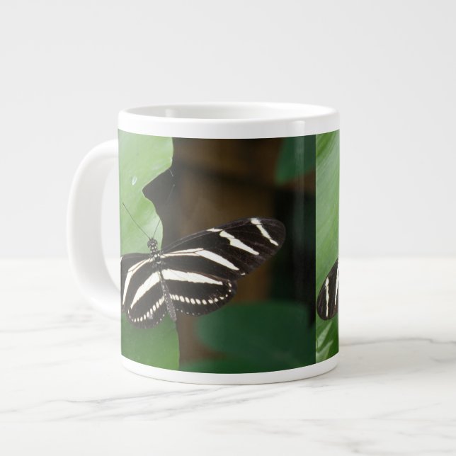 Söt Zebra Longwing Butterfly Mugg Jumbo Mugg (Framsida vänster)