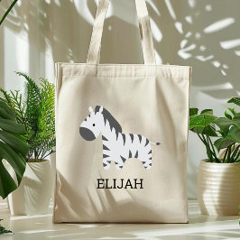 Söt Zebra Personlig för Barn Tygkasse