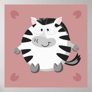 Söt zebra poster