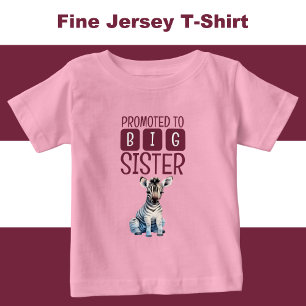 Söt zebra storesyster rosa t shirt