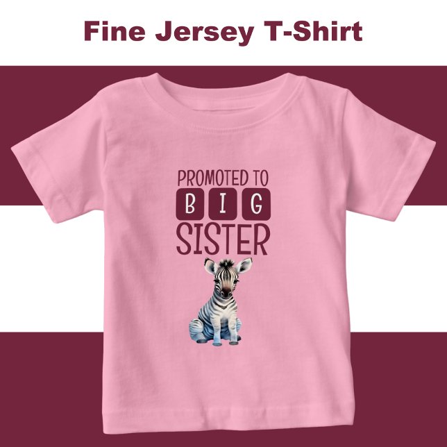 Söt zebra storesyster rosa t shirt (Skapare uppladdad)