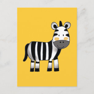 söt zebra vykort