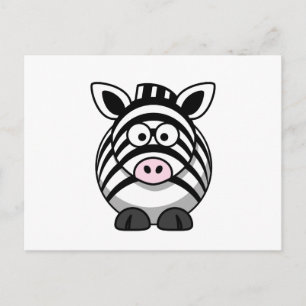 Söt zebra vykort