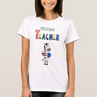 Söt Zebralärare Förskola T Shirt