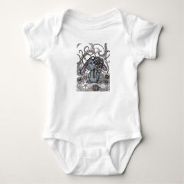 Söt Zentangle-kanin Grafisk babybodysuit T Shirt
