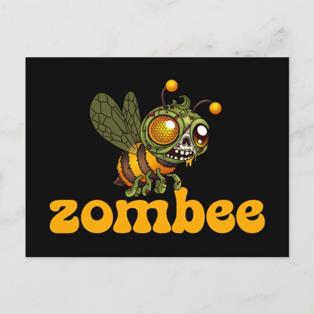 Söt Zombie Bi Vykort (Framsida)