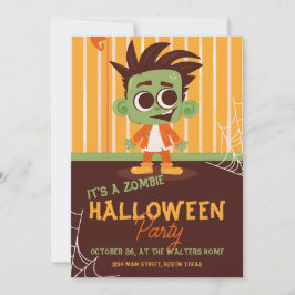 Söt Zombie Halloween-fest Skumma Barnkalas Inbjudningar