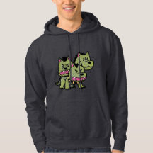 Söt Zombie Hund Halloween Hoodie – Rolig Skräcking