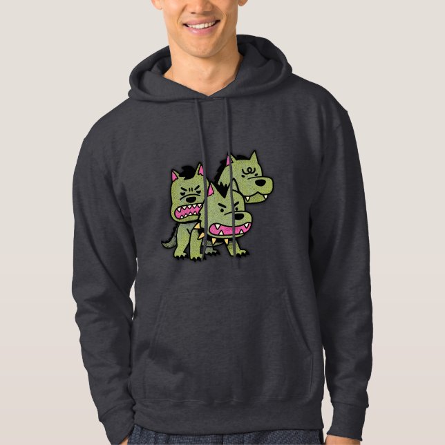 Söt Zombie Hund Halloween Hoodie – Rolig Skräcking (Framsida)