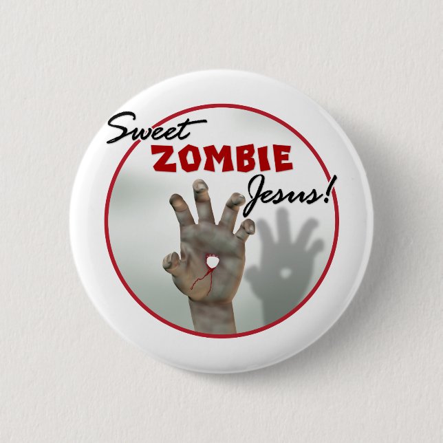 Söt Zombie Jesus Knapp (Framsida)