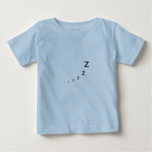Söt Zzz Sömnig Baby T-Shirt - Minimalistisk Tidsfö