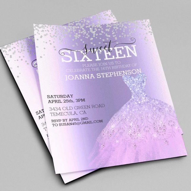 Söta 16 16 16 Födelsedagsfester, tryckdiamanter (Skapare uppladdad)