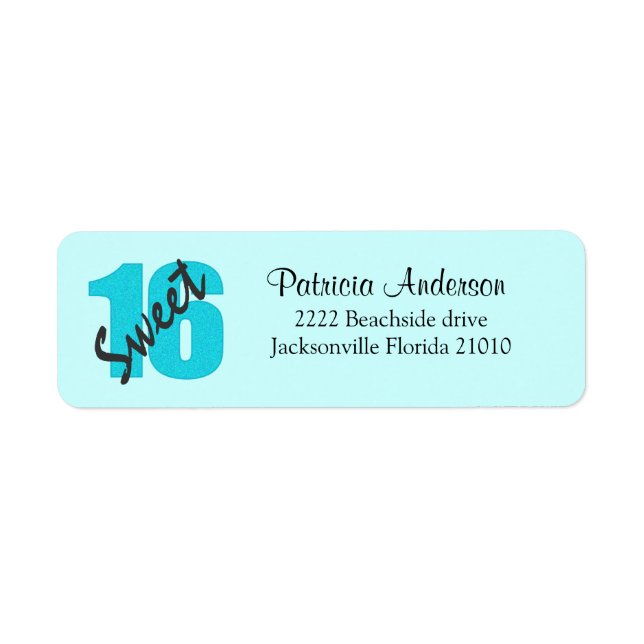 Söta 16 Adressetiketter Returadress Etikett (Framsidan)