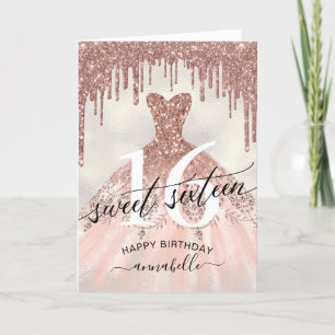 Söta 16-dagarsdiskar Ro Guld Glitter Kort