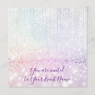 Söta 16:e Quinceanera-Möhippan Pastel Strings Inbjudningar