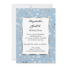 Söta 16 Födelsedagsfester Bubblar i Blått Party Si