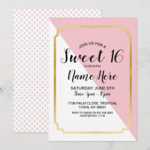 Söta 16 Födelsedagsfesters Rosa Guld Elegant punkt