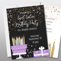 Söta 16 Glitter-kummel och ljus